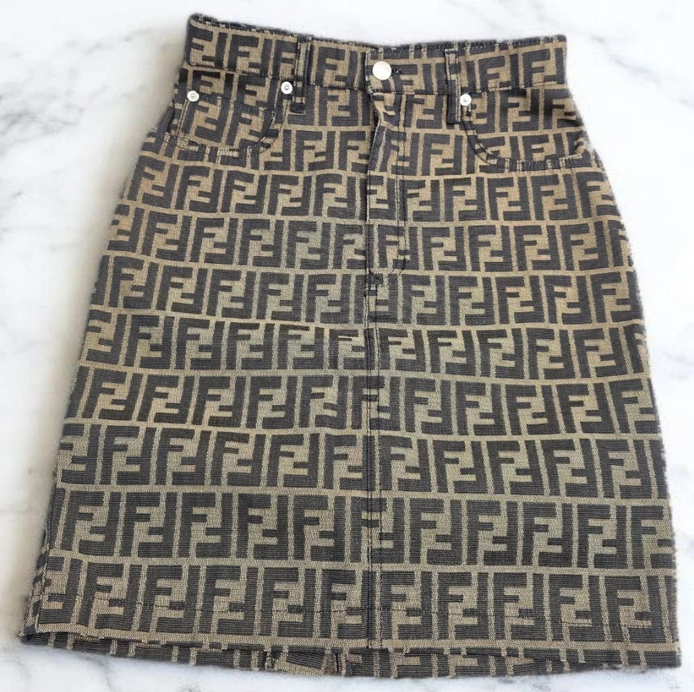 ✨️Authentic fendi Zucca FF Logo skirt - Picture 2 of 15